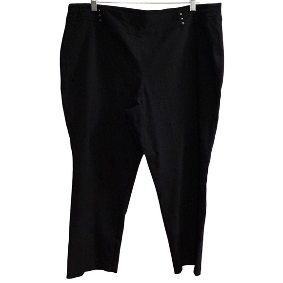 JM Collection Women's Plus Size 22 Petite Black Dress Pants Business Casual - Picture 1 of 9